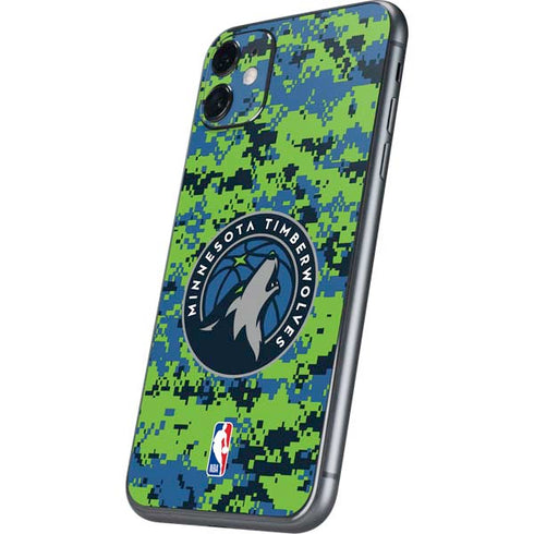 NBA Minnesota Timberwolves Digi Camo iPhone 11 Skin